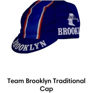 NEW VTG Retro Pro Cycling BROOKLYN Team Cap Hat Blue Bike Italy APIS One Size